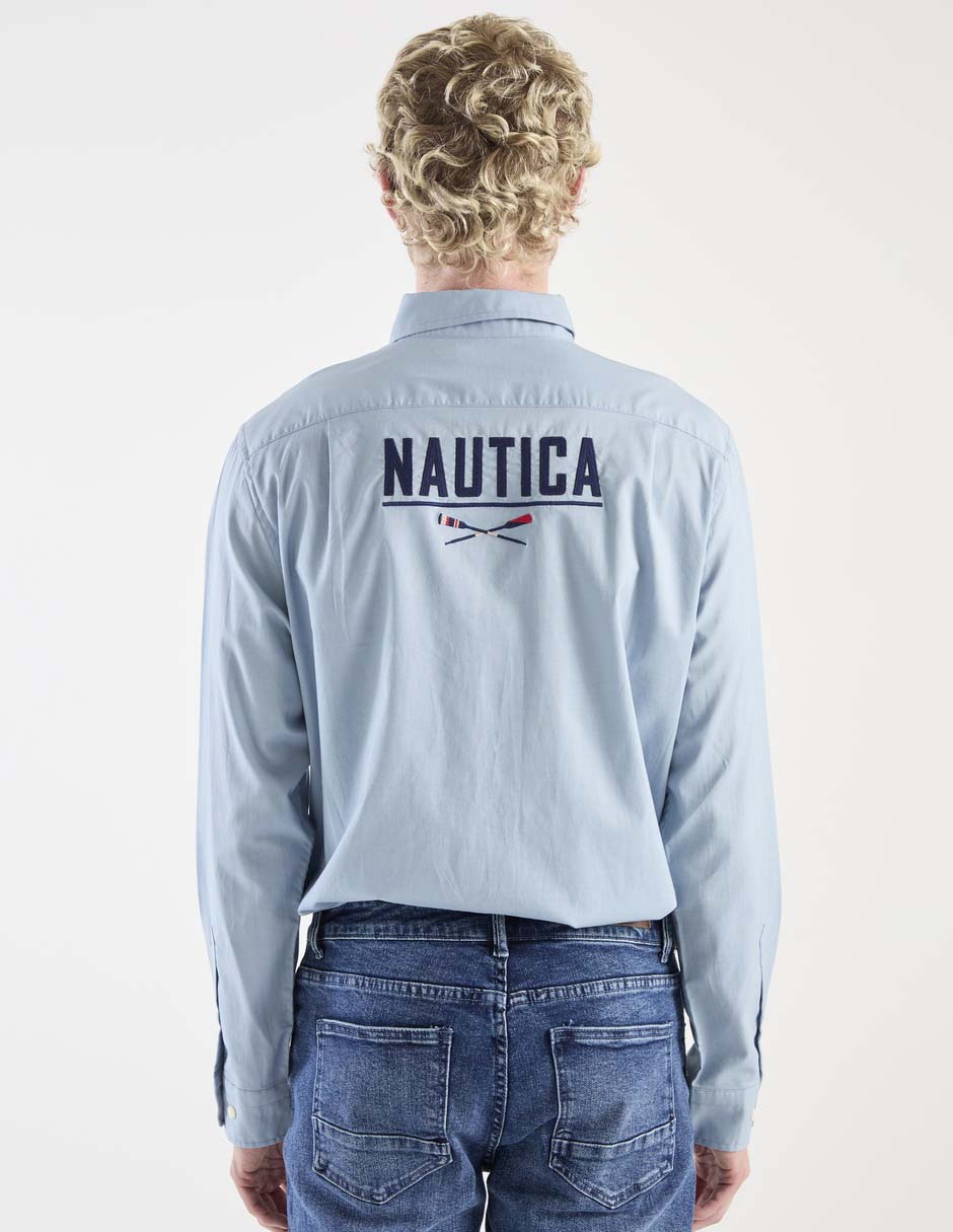 Camisa casual de algodón manga larga para hombre 5