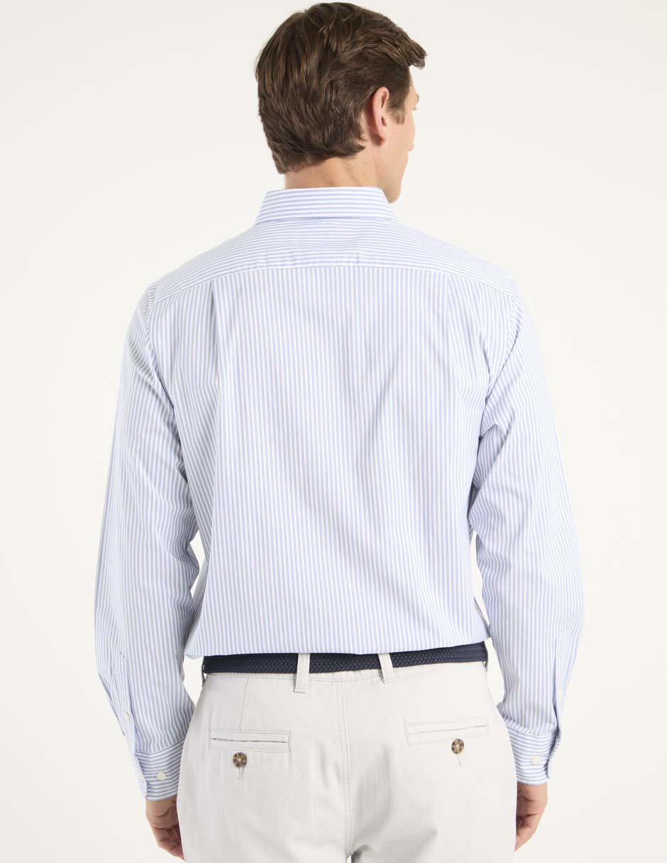 Camisa casual Nautica de algodón manga larga para hombre