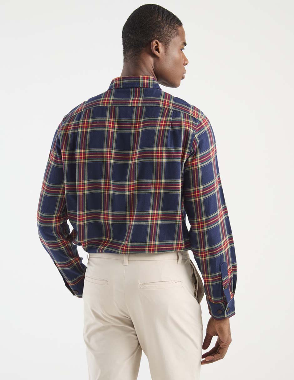 Camisa casual manga larga para hombre 5