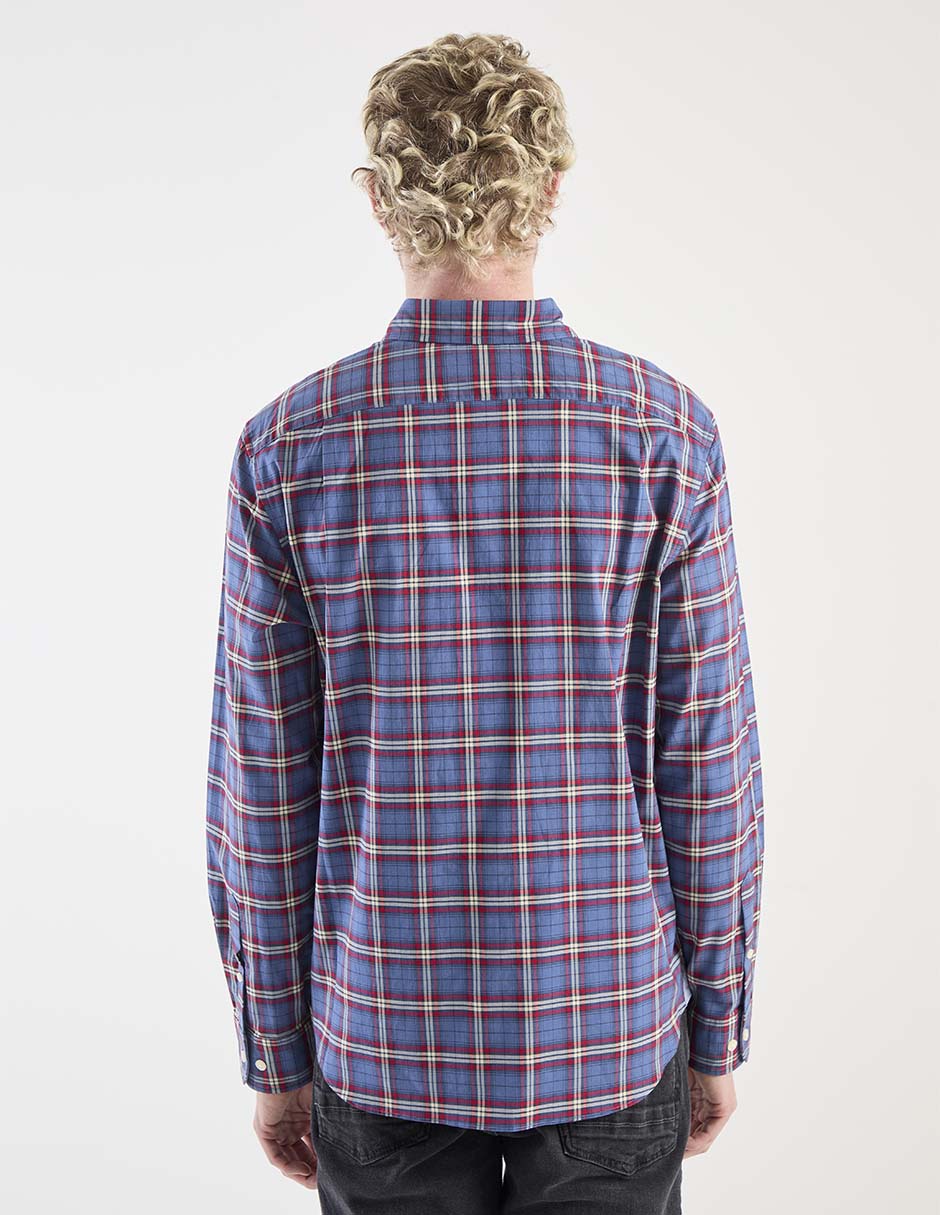 Camisa casual de algodón manga larga para hombre 5