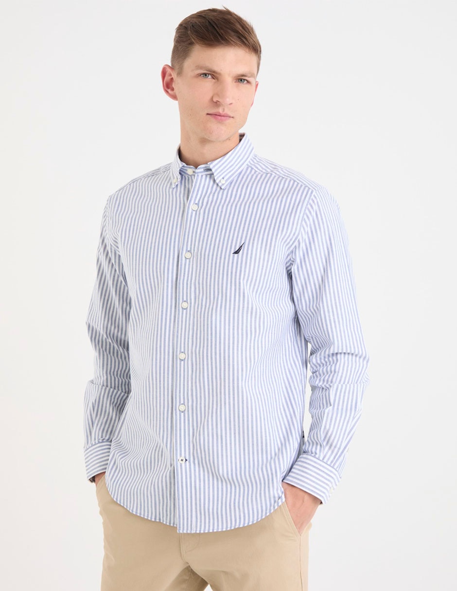 Camisa casual manga larga para hombre 1