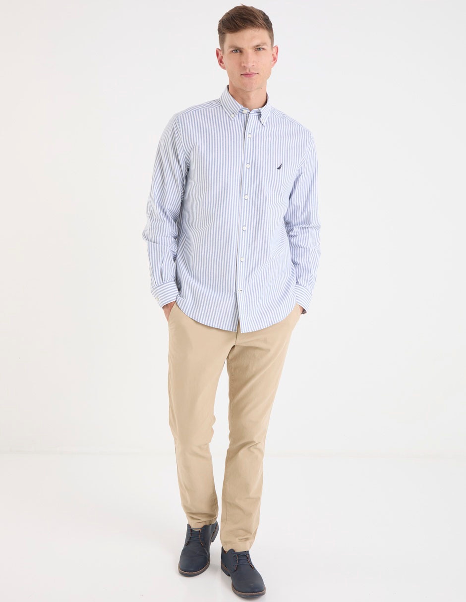Camisa casual manga larga para hombre 6