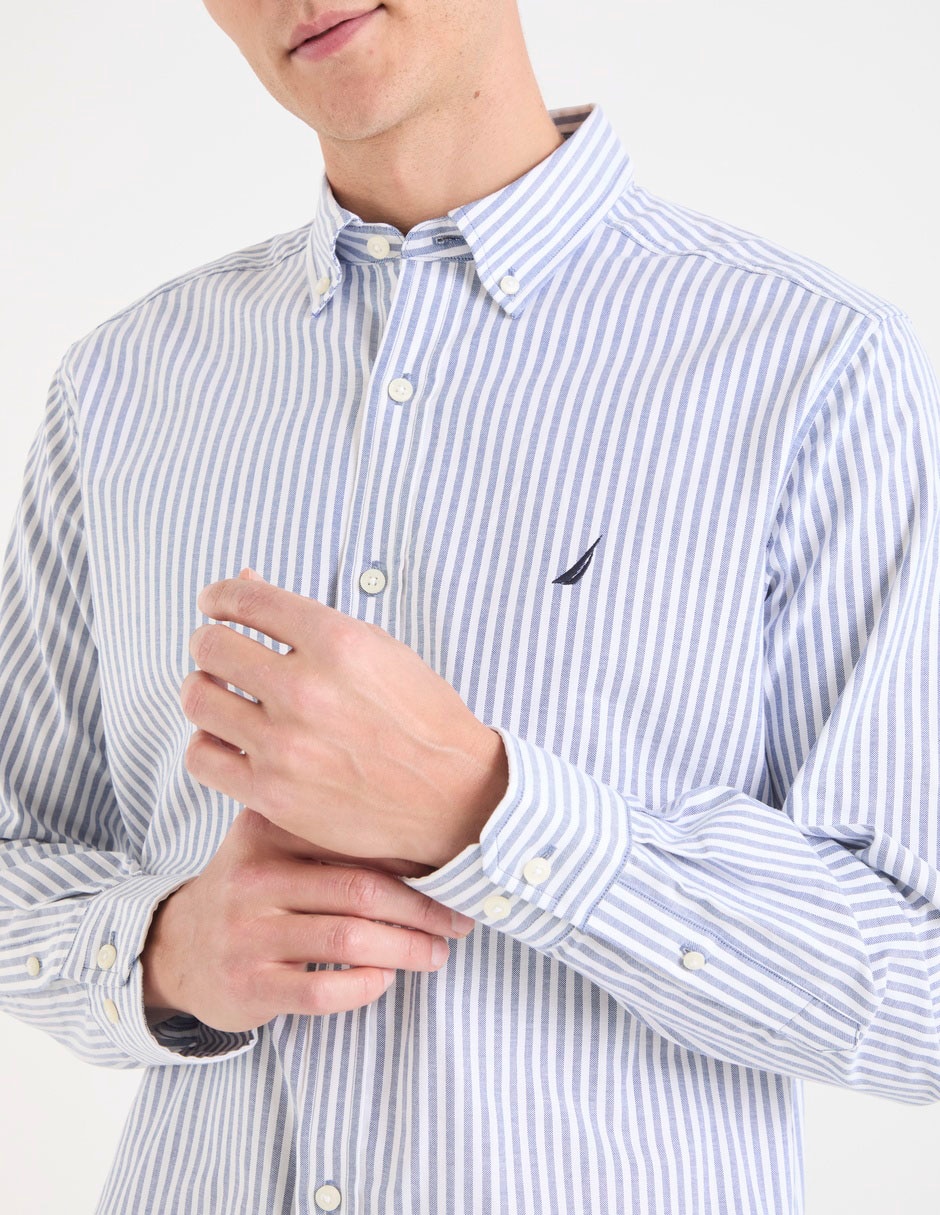 Camisa casual manga larga para hombre 7