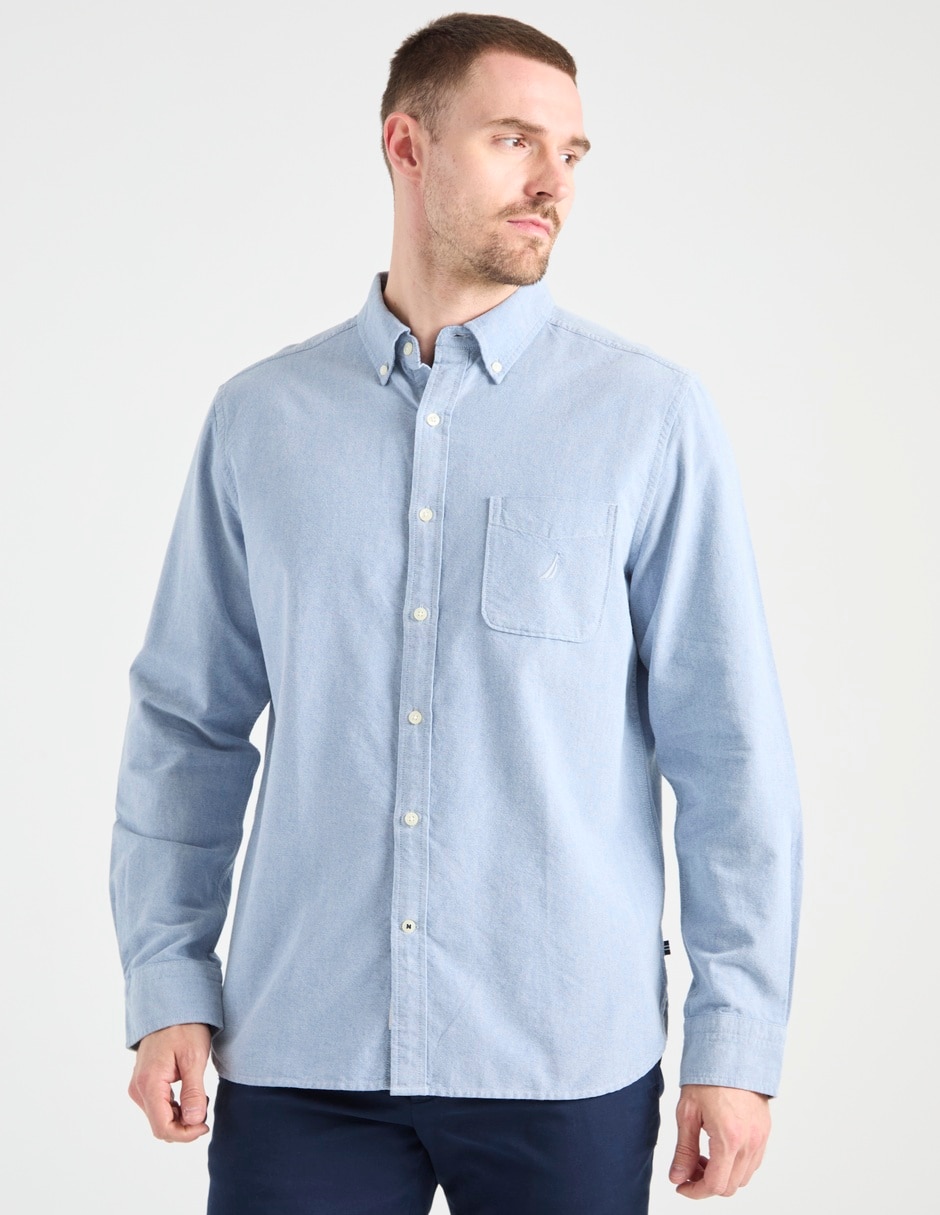Camisa casual manga larga para hombre