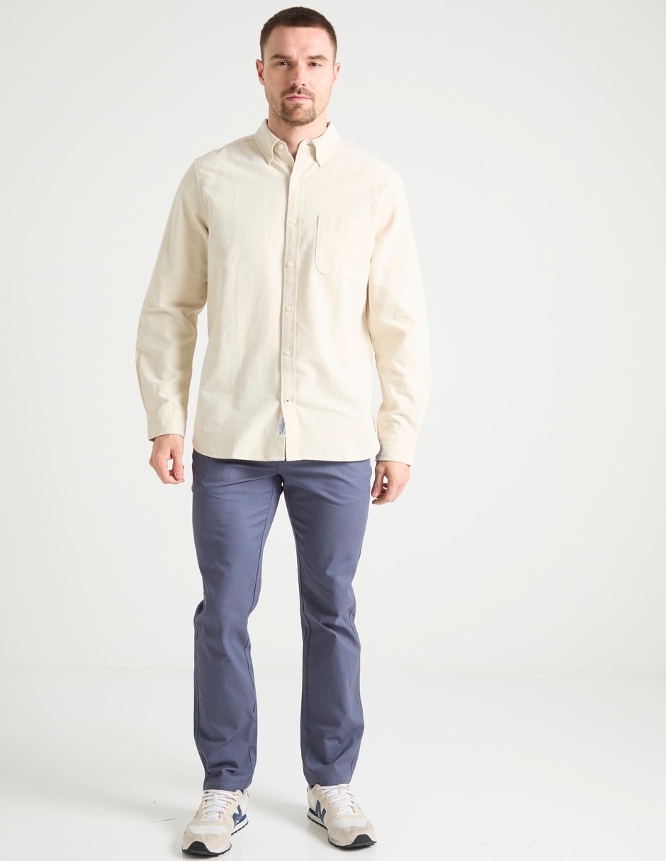 Camisa casual Nautica manga larga para hombre