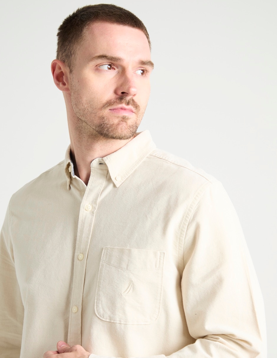 Camisa casual Nautica manga larga para hombre