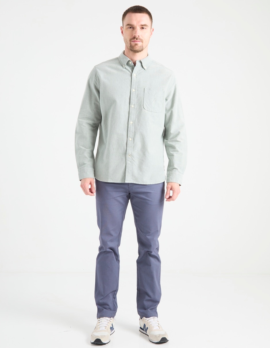 Camisa casual manga larga para hombre 3