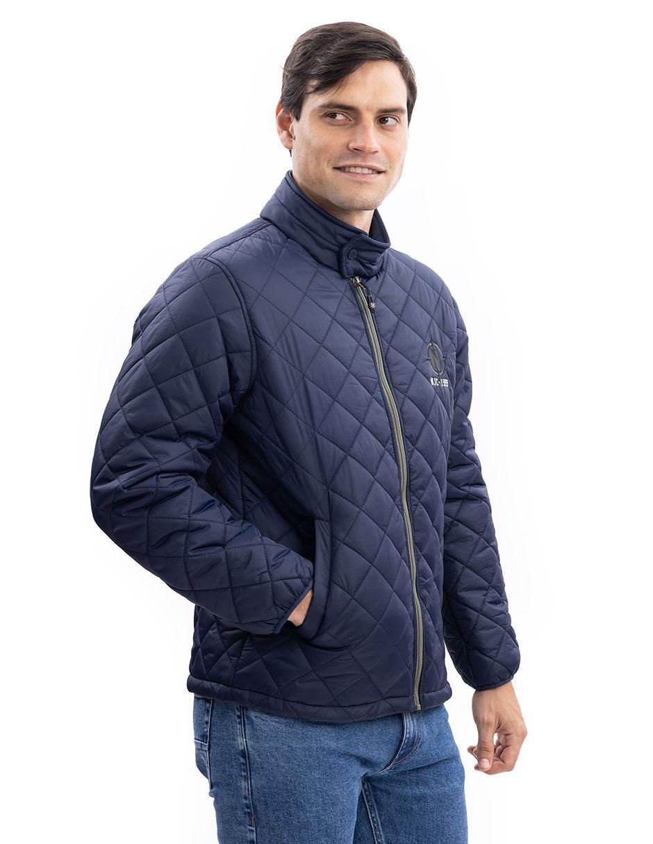Chamarra acolchada impermeable con bolsillos para hombre 3