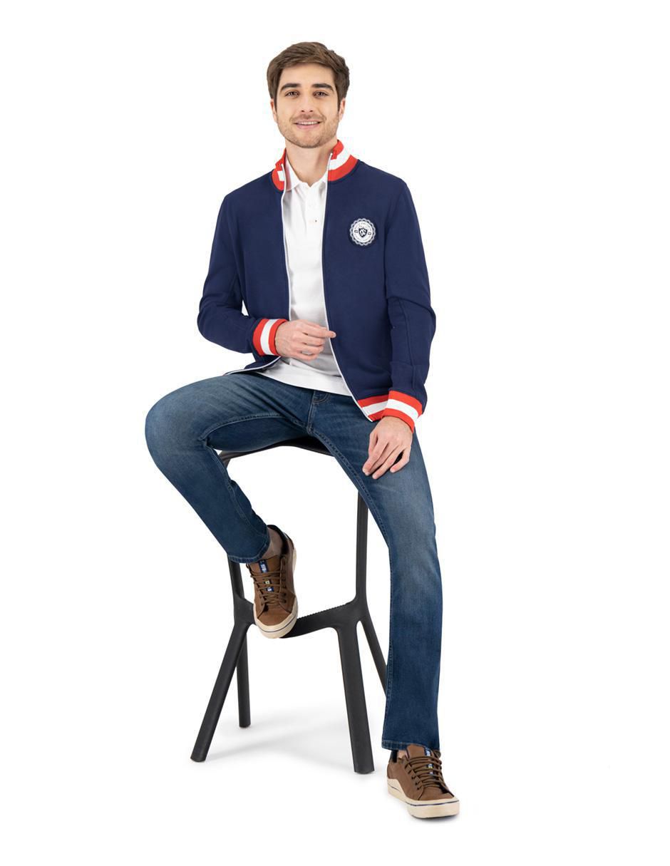 Chamarra casual con bolsillos para hombre
