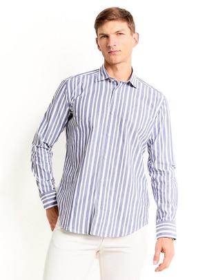 Camisa casual de algodón manga larga para hombre Camisa casual de algodón manga larga para hombre