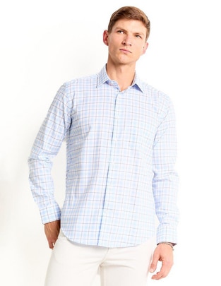 Camisa casual de algodón manga larga para hombre