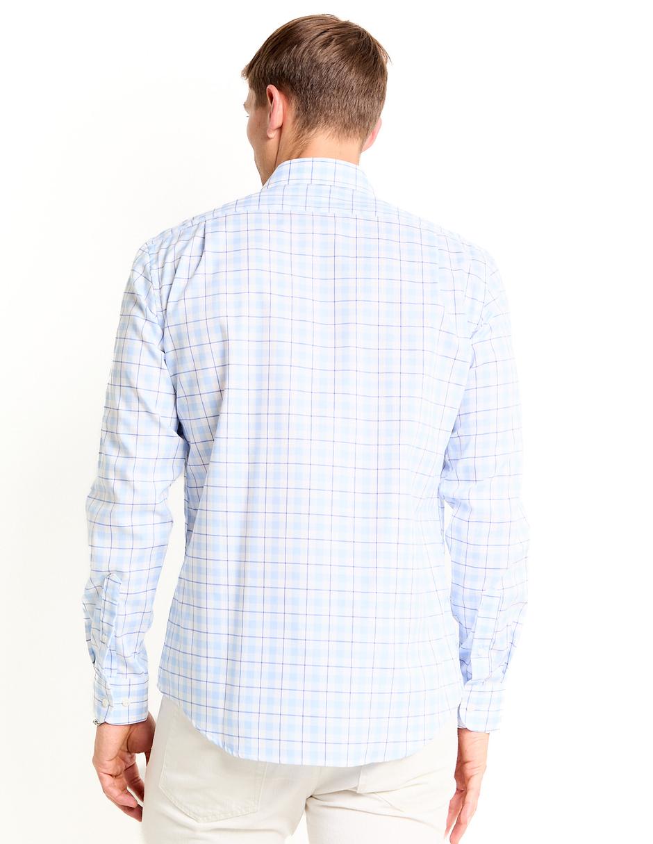 Camisa casual de algodón manga larga para hombre