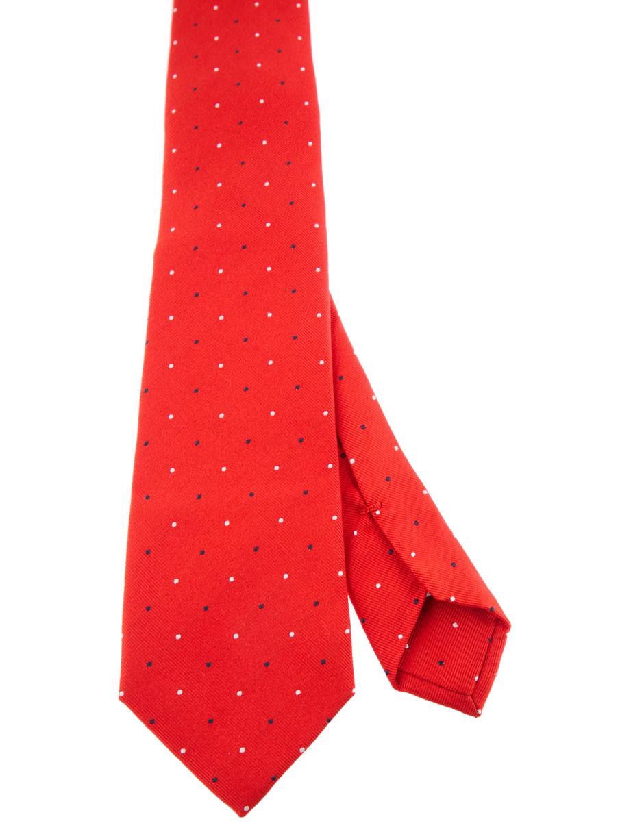 Corbata regular de seda estampado lunares para hombre Corbata regular de seda estampado lunares para hombre