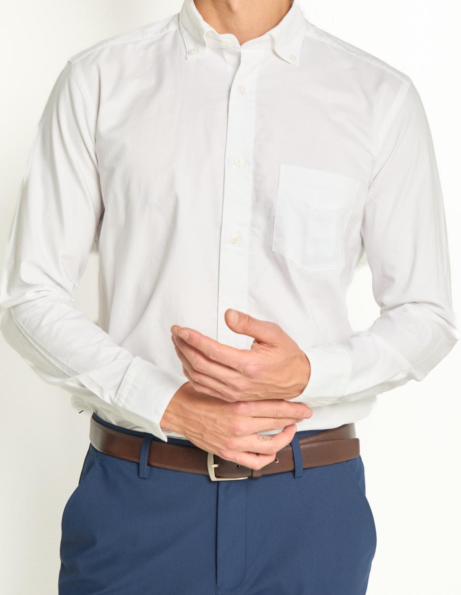 Camisa casual de algodón manga larga para hombre 4