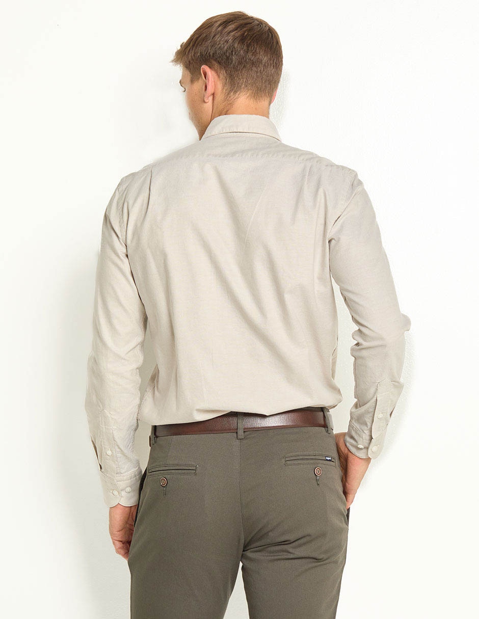 Camisa casual de algodón manga larga para hombre 2