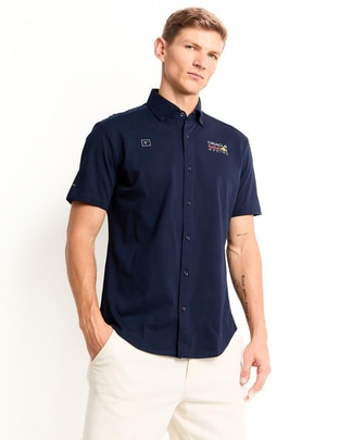 Camisa casual de algodón manga corta para hombre