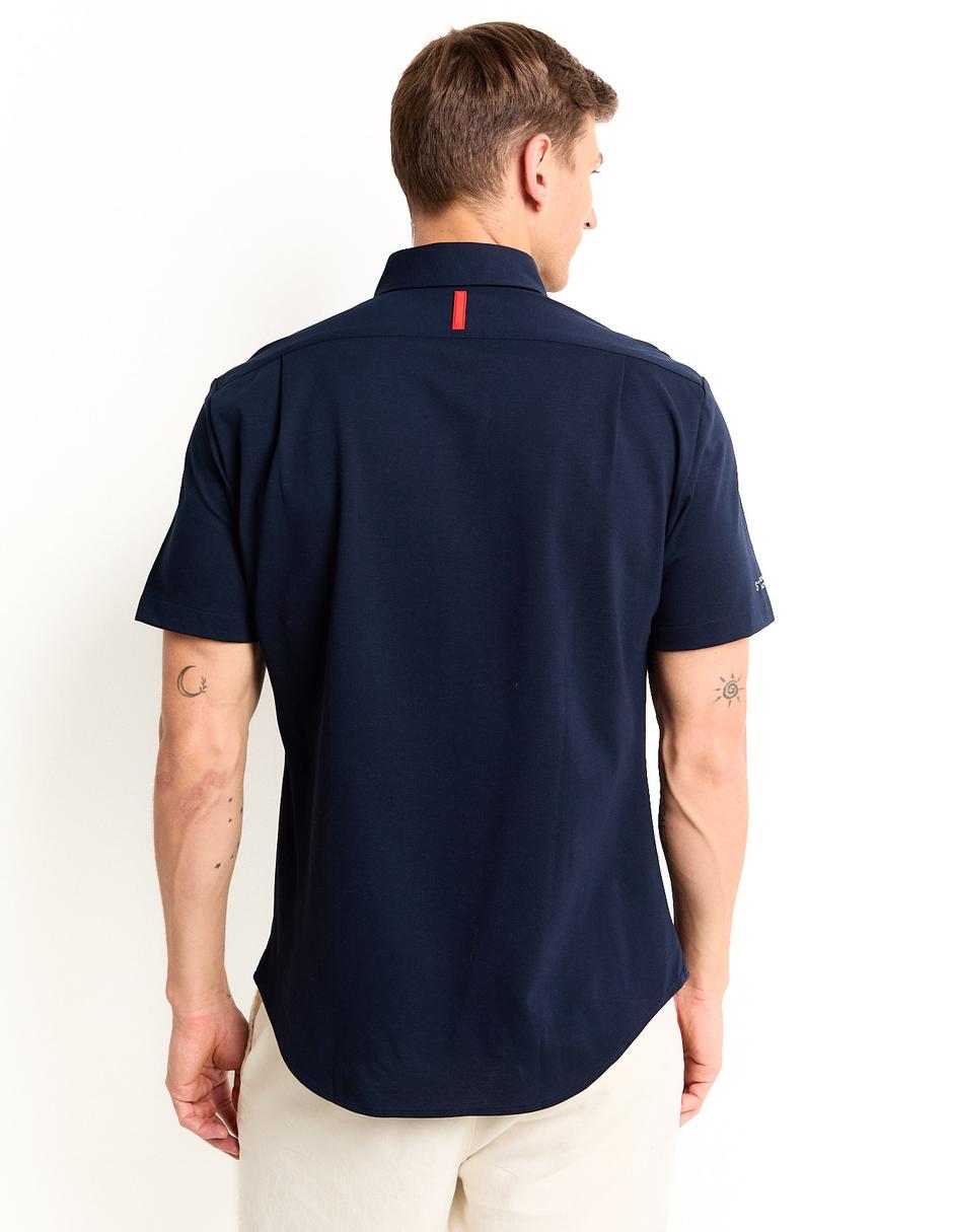 Camisa casual de algodón manga corta para hombre