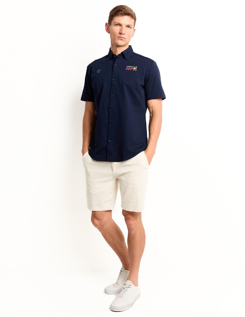 Camisa casual de algodón manga corta para hombre