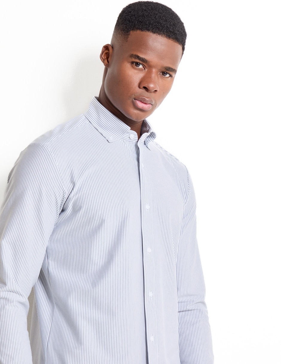 Camisa casual de algodón manga larga para hombre 4
