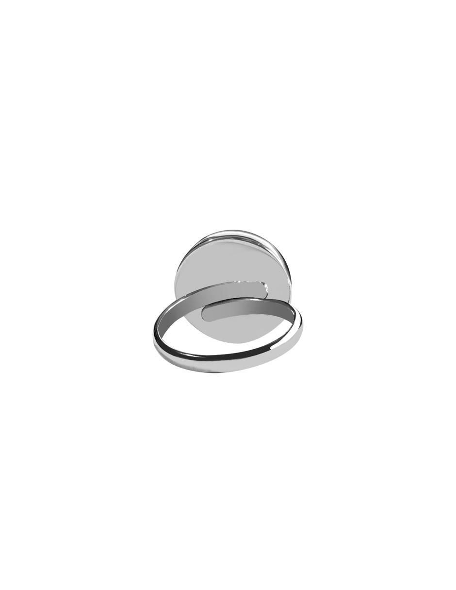Anillo redondo P 925 de plata amatista brillante 2
