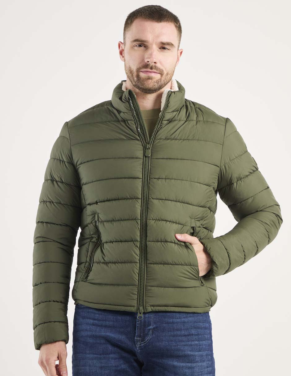Chamarra capitonada con bolsillos para hombre Chamarra capitonada con bolsillos para hombre