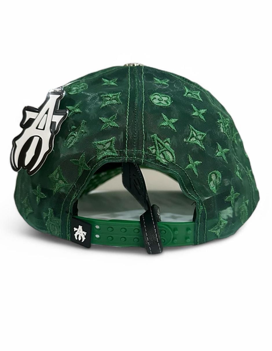 Gorra visera curva snapback casual Green Theme Adt para hombre 3