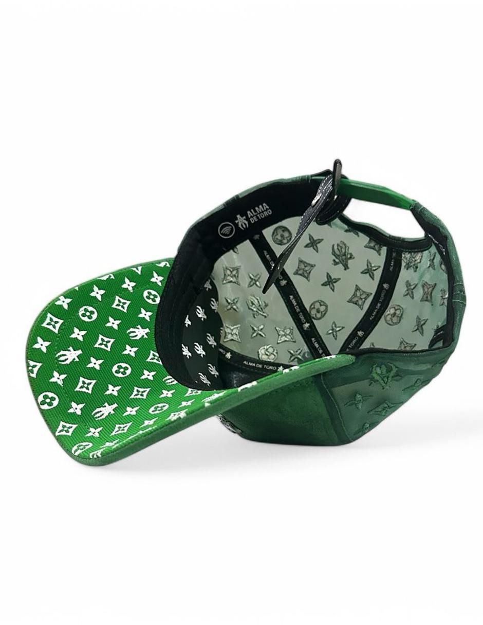 Gorra visera curva snapback casual Green Theme Adt para hombre 2