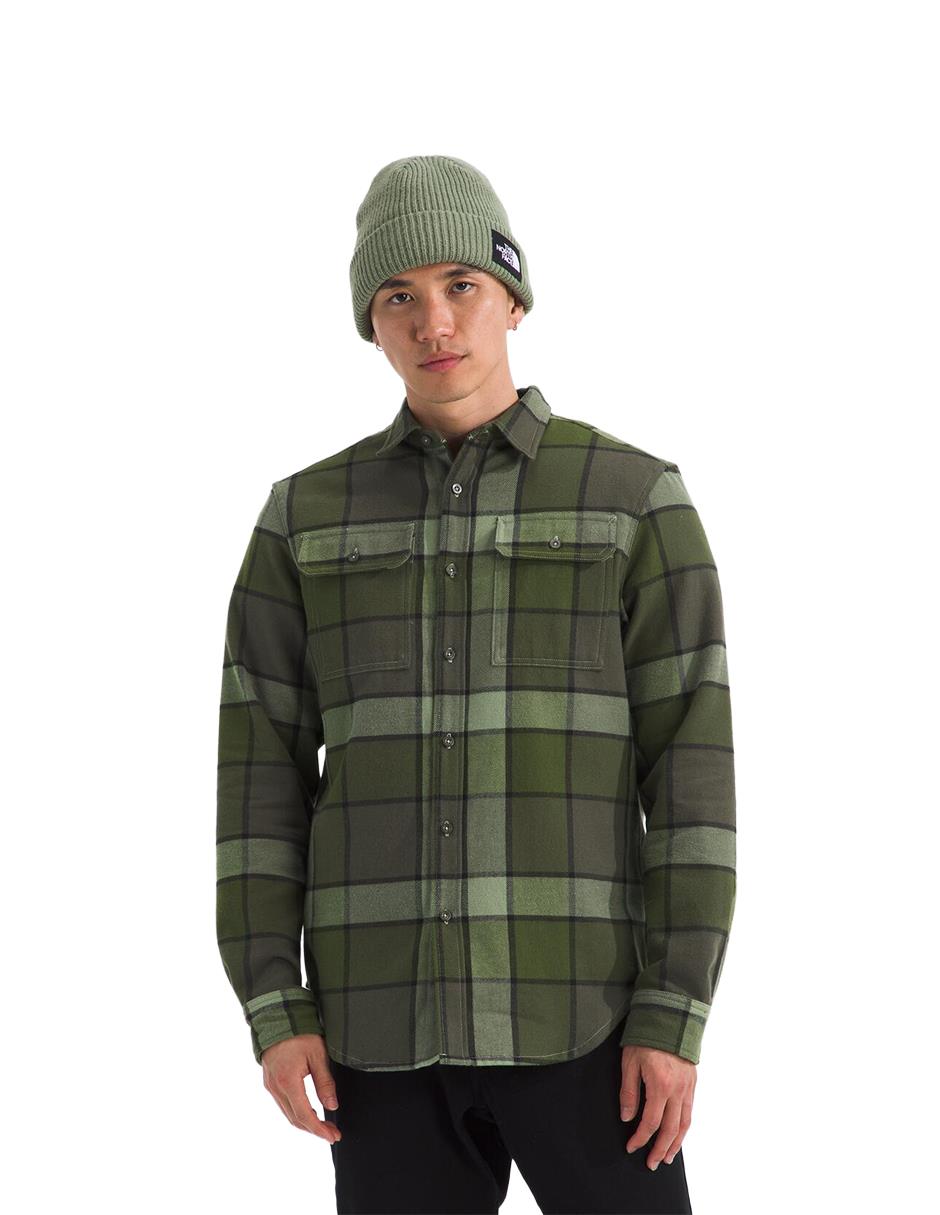 Camisa casual manga larga para hombre