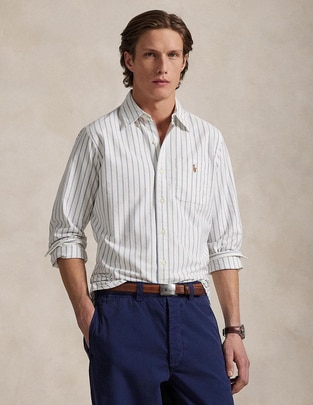 Camisa casual de algodón manga larga para hombre Camisa casual de algodón manga larga para hombre