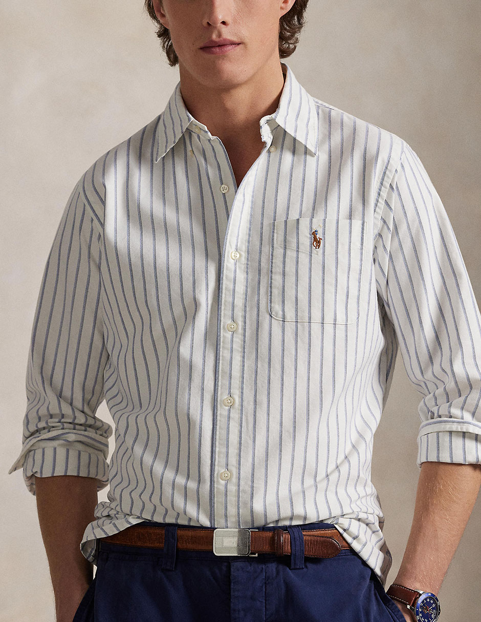 Camisa casual de algodón manga larga para hombre 2