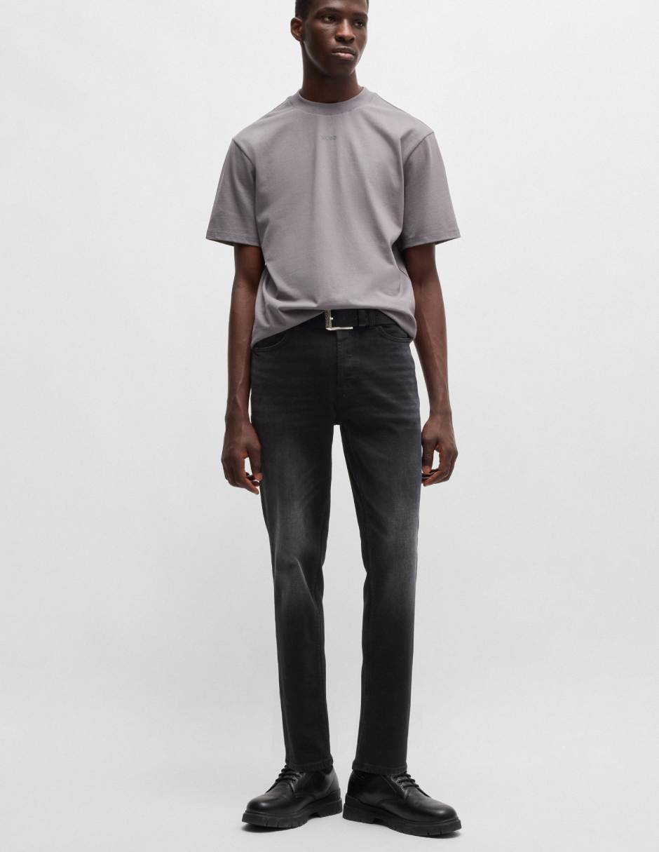 Jeans straight lavado medio para hombre 4