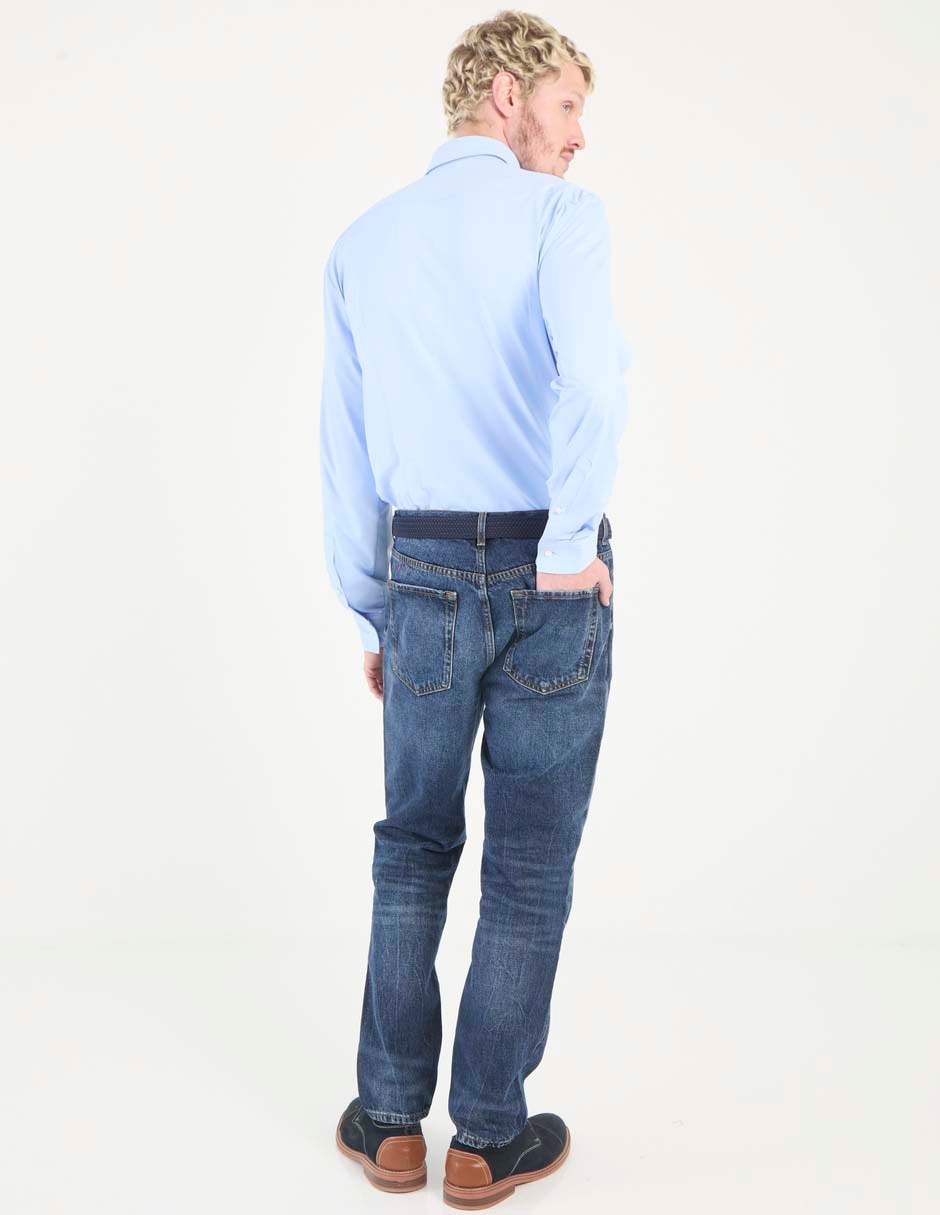 Jeans baggy Hugo lavado whisker para hombre