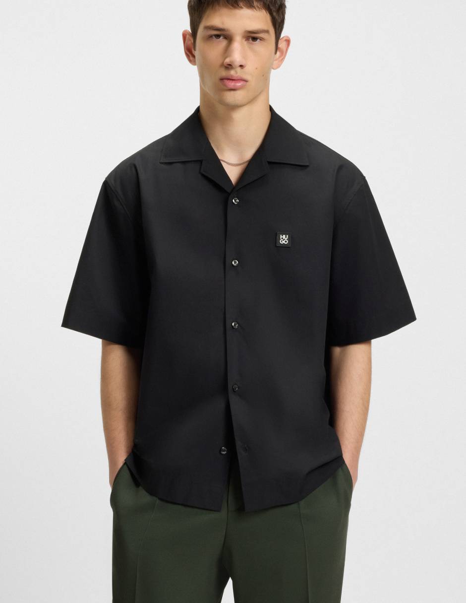 Camisa casual Hugo de algodón manga corta para hombre