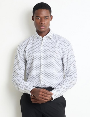 Camisa casual Hugo de algodón manga larga para hombre