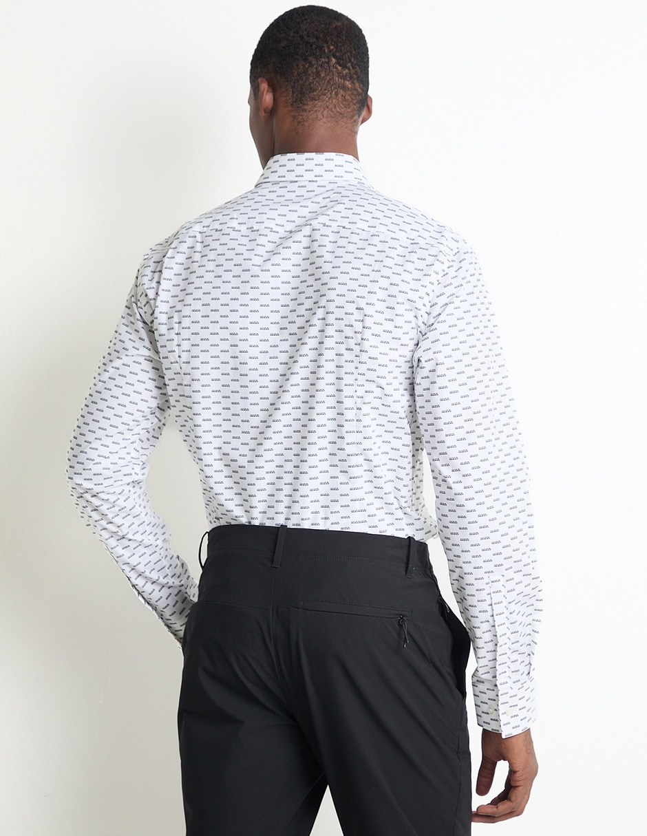 Camisa casual Hugo de algodón manga larga para hombre