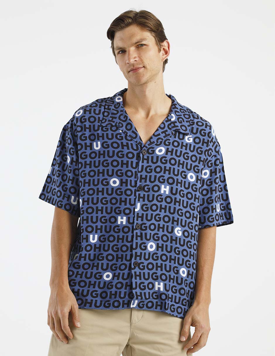 Camisa playa Hugo manga corta para hombre