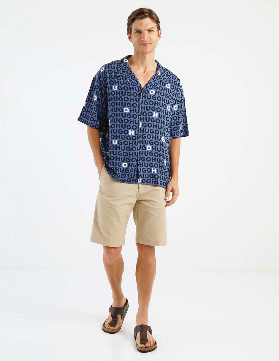 Camisa playa Hugo manga corta para hombre
