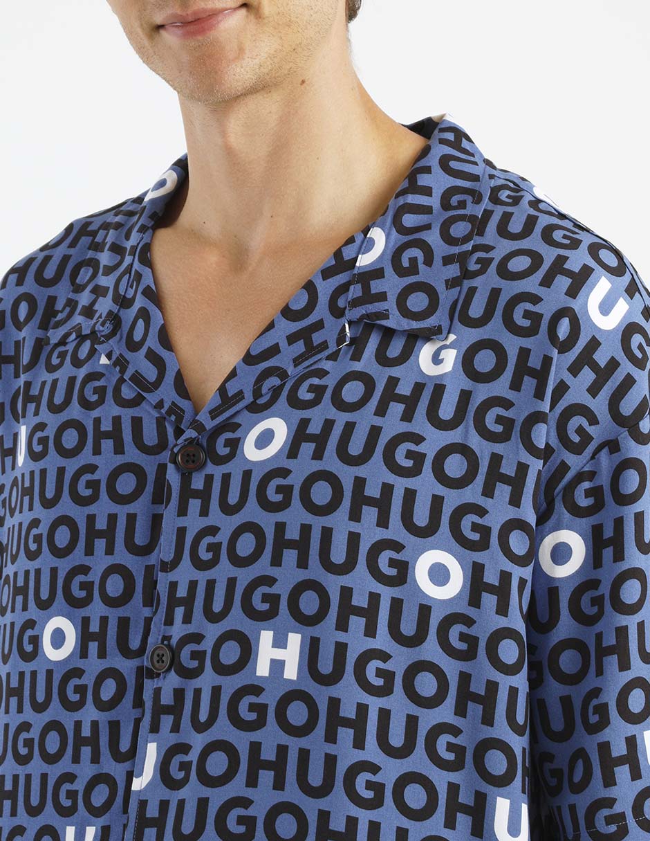 Camisa playa Hugo manga corta para hombre