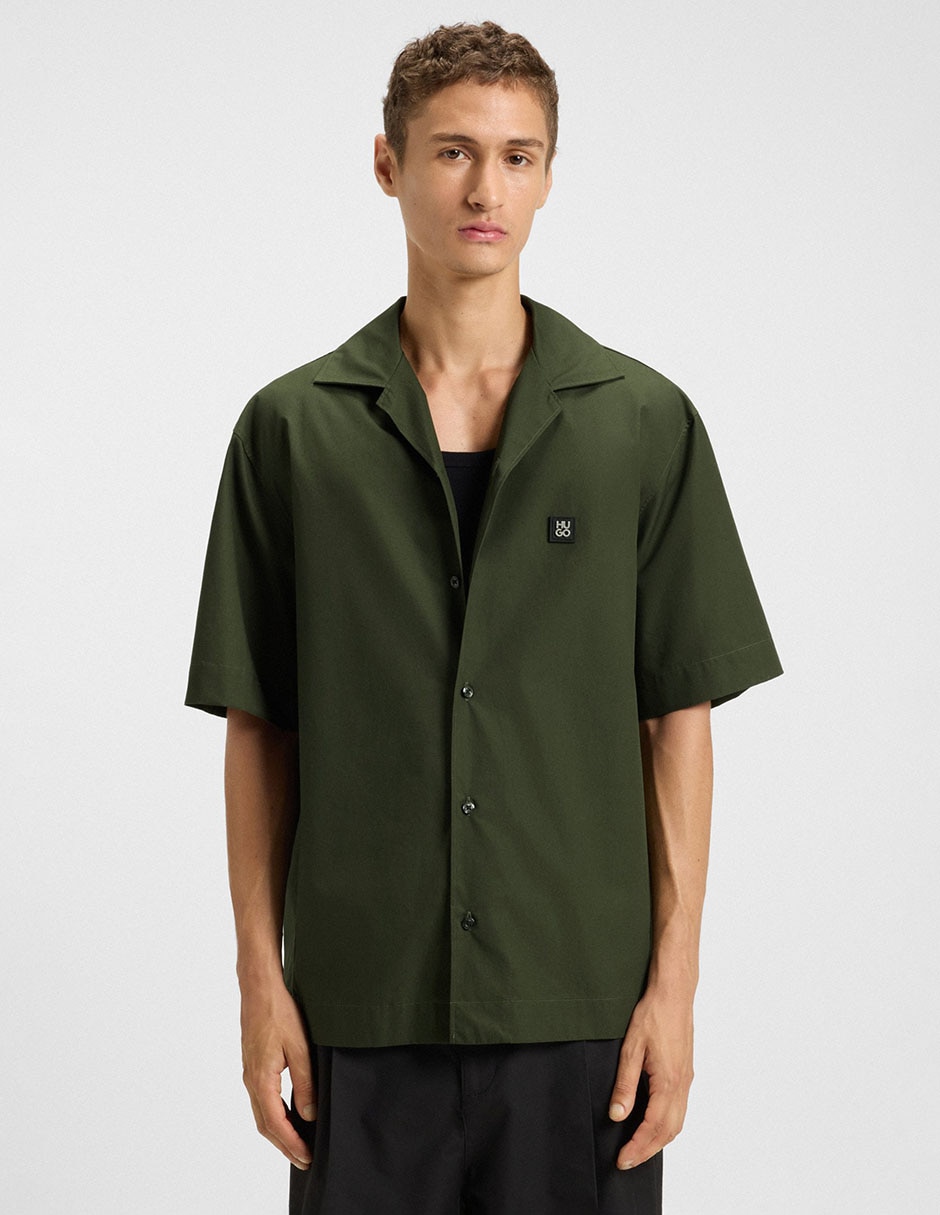Camisa casual Hugo de algodón manga corta para hombre