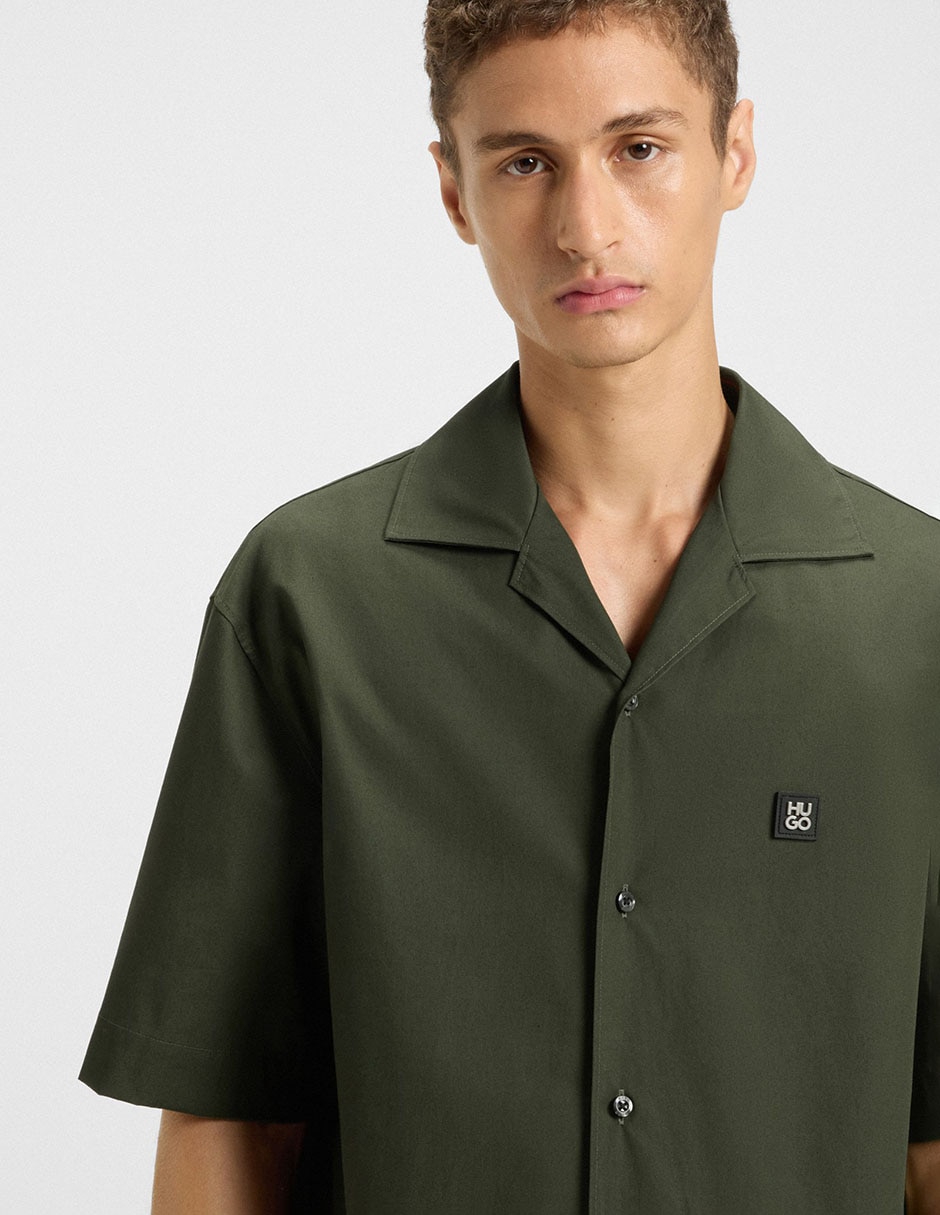 Camisa casual Hugo de algodón manga corta para hombre