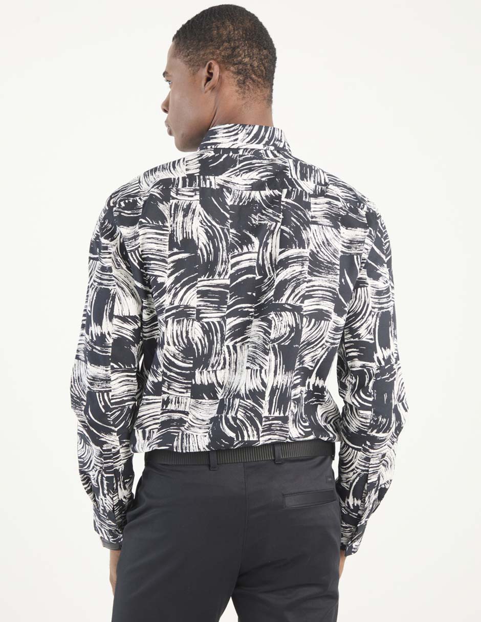 Camisa casual de algodón manga larga para hombre 5