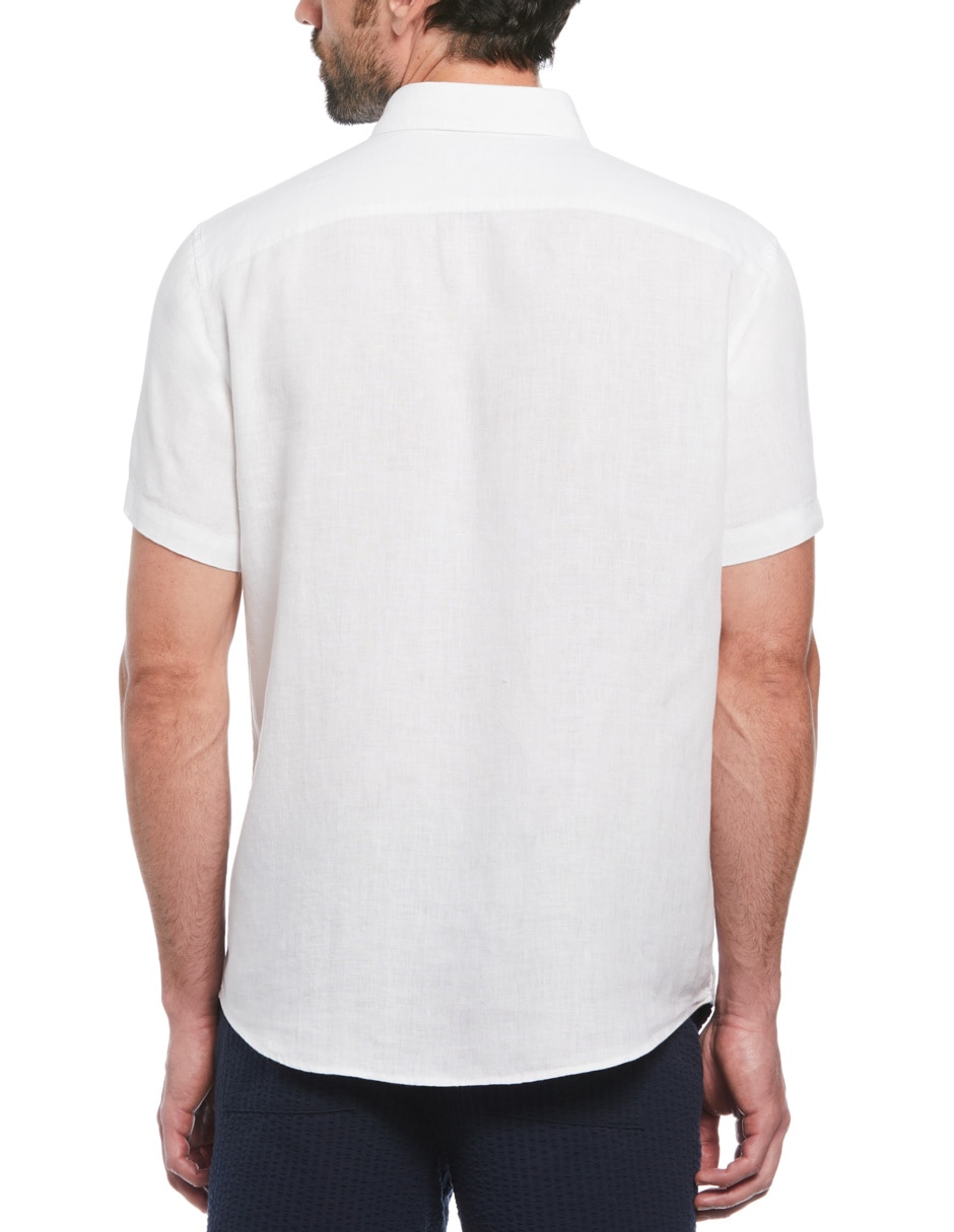 Camisa casual Original Penguin de lino manga corta para hombre