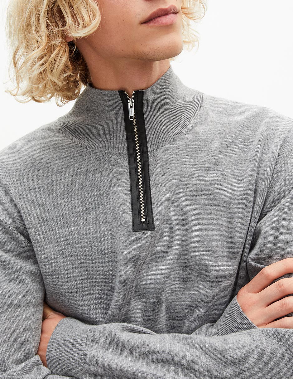 Suéter cuello con cierre para hombre 3