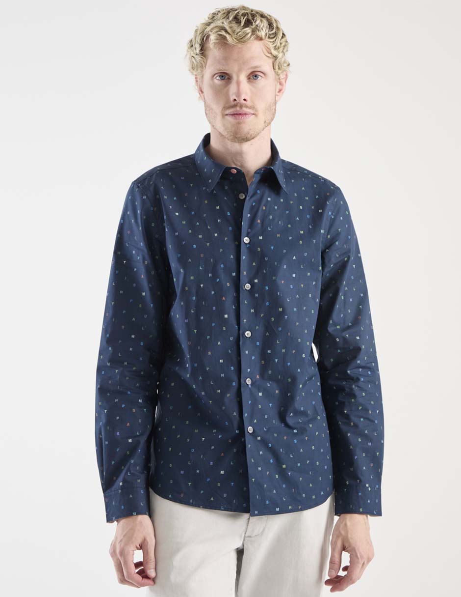Camisa casual de algodón manga larga para hombre 1