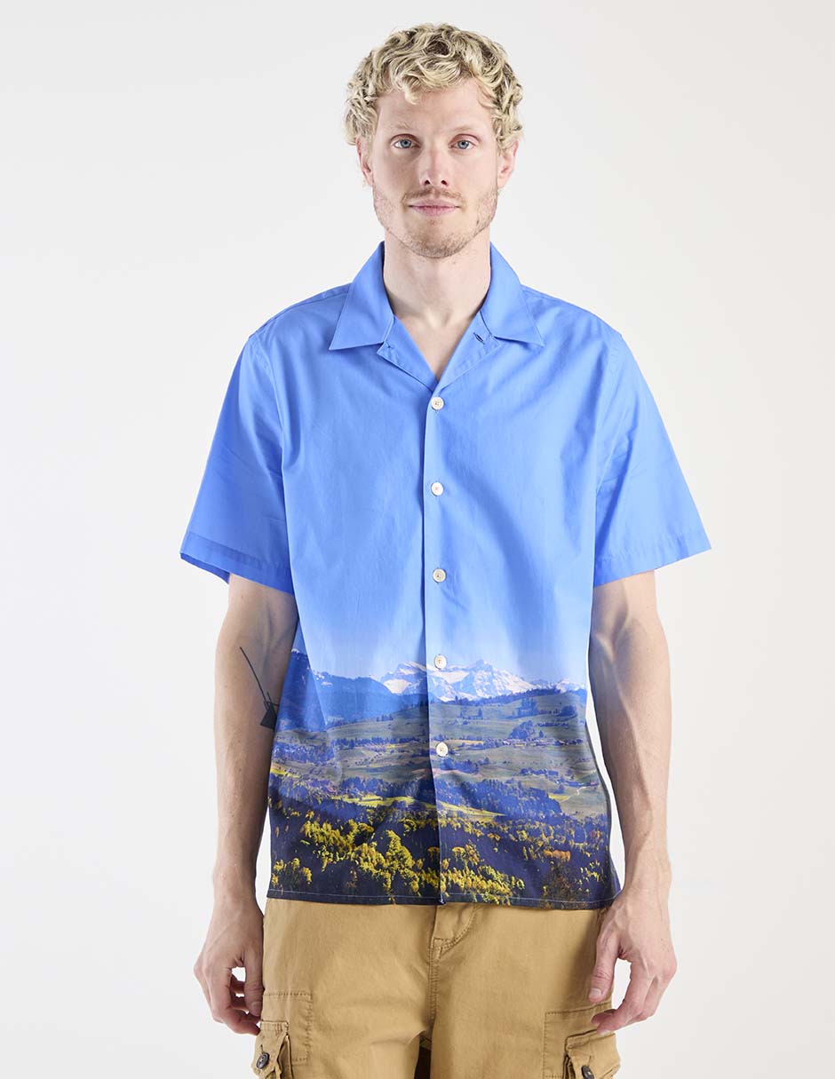 Camisa casual Ps By Paul Smith de algodón manga corta para hombre