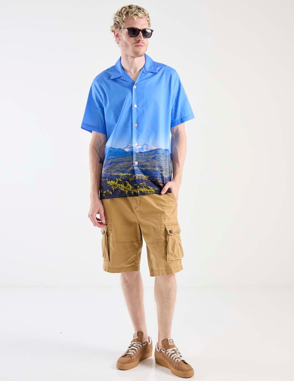 Camisa casual Ps By Paul Smith de algodón manga corta para hombre