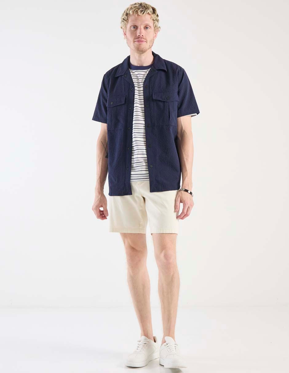 Camisa casual de algodón manga corta para hombre 3