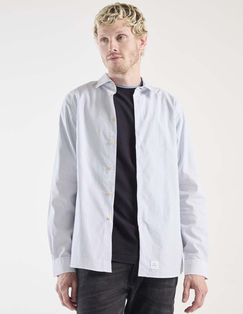 Camisa casual Ps By Paul Smith de algodón manga larga para hombre