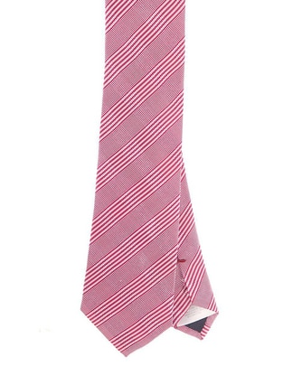 Corbata regular de seda estampado para hombre