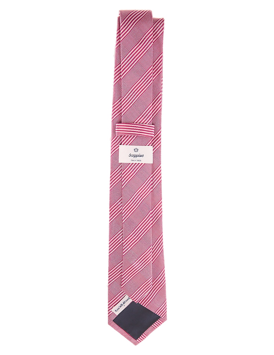 Corbata regular de seda estampado para hombre